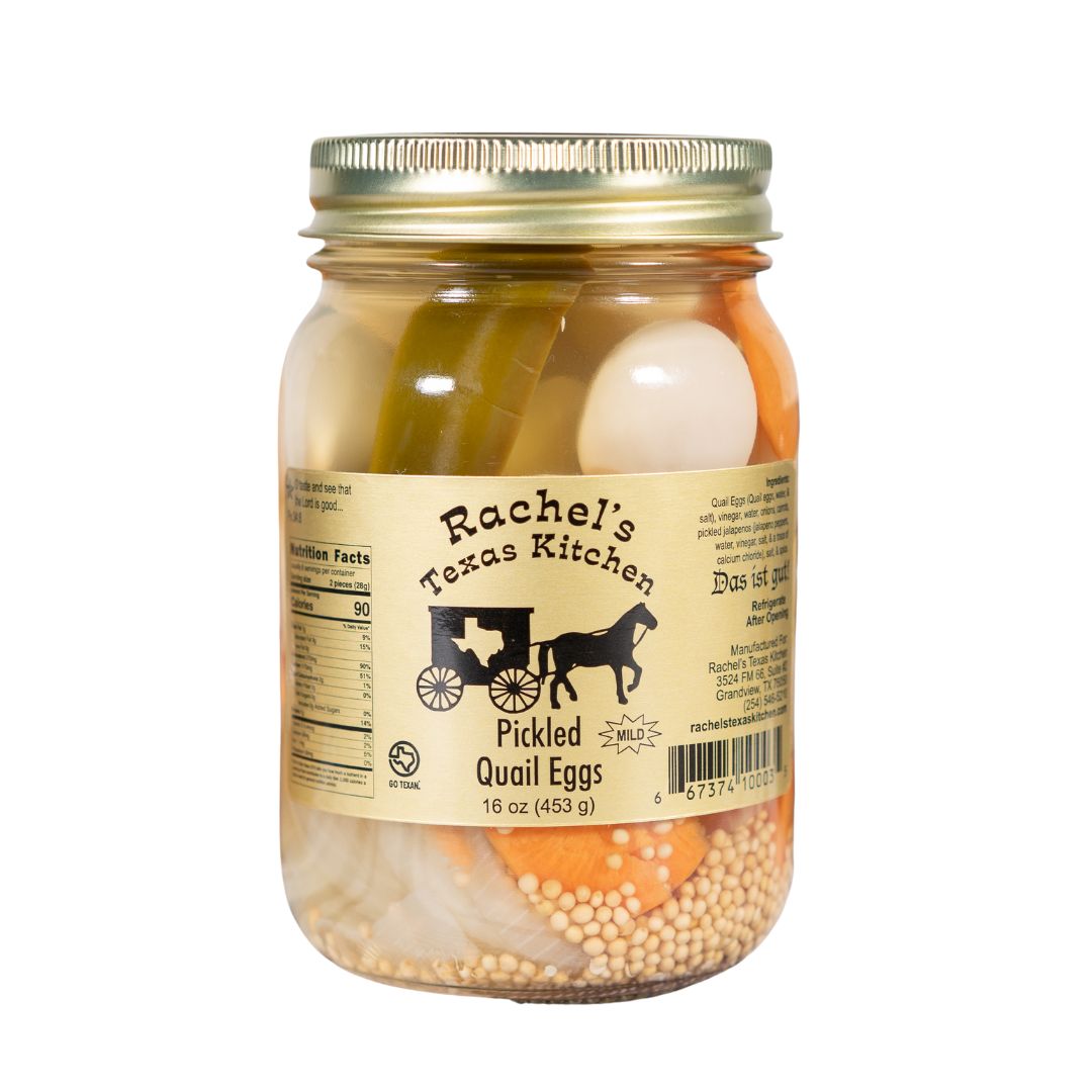 Pickled Quail Eggs Mild jar – Rachel's Texas Kitchen