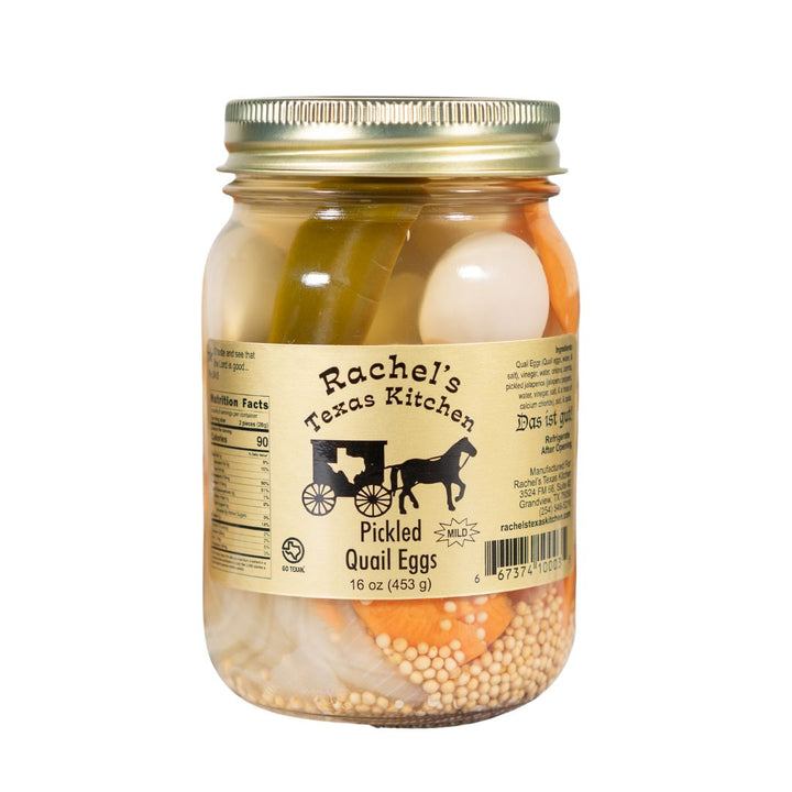 Pickled Quail Eggs Mild jar – Rachel's Texas Kitchen