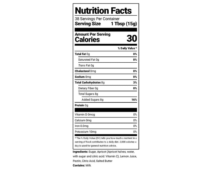 Apricot Jam nutritional information – Rachel's Texas Kitchen