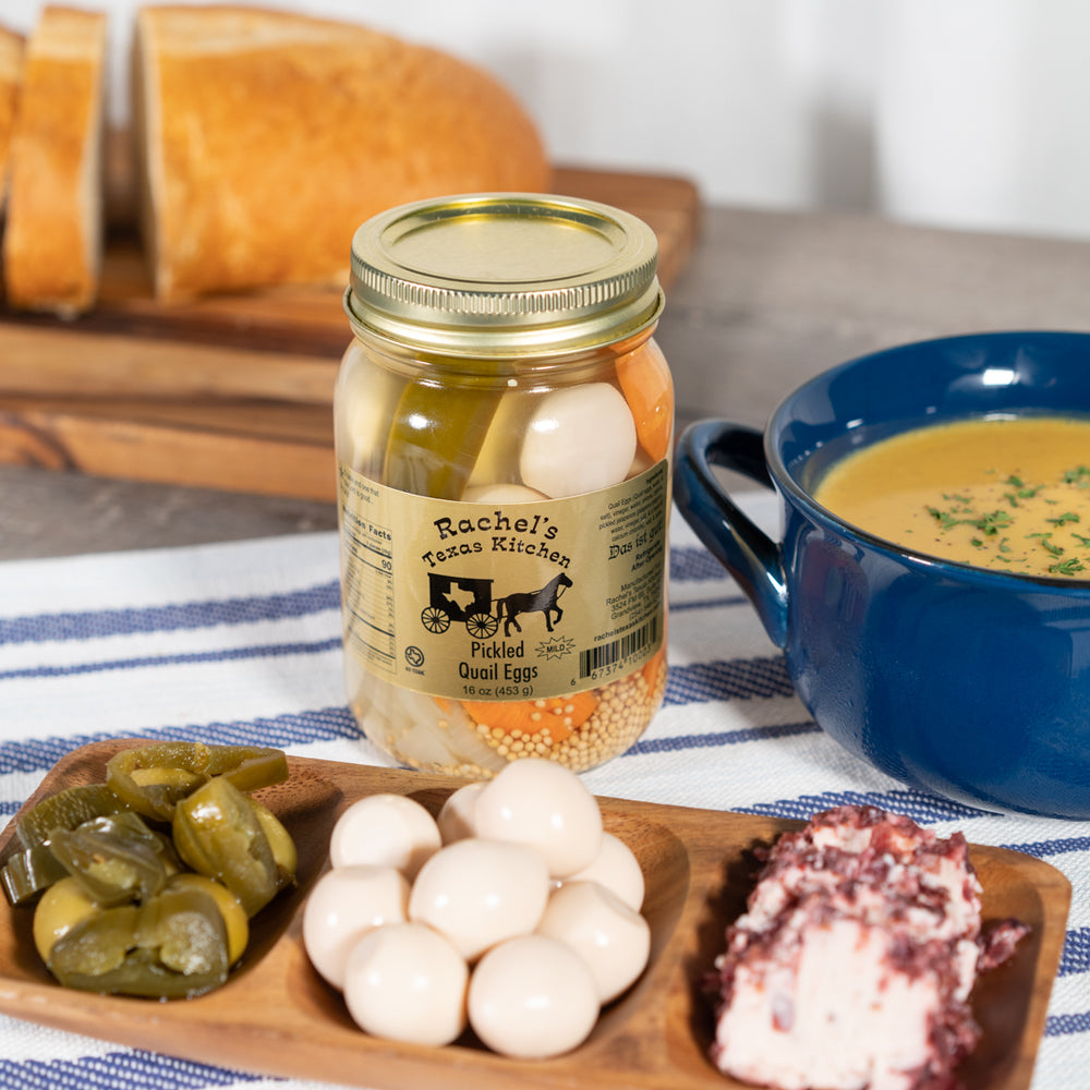 Pickled Quail Eggs Mild close-up – Rachel's Texas Kitchen