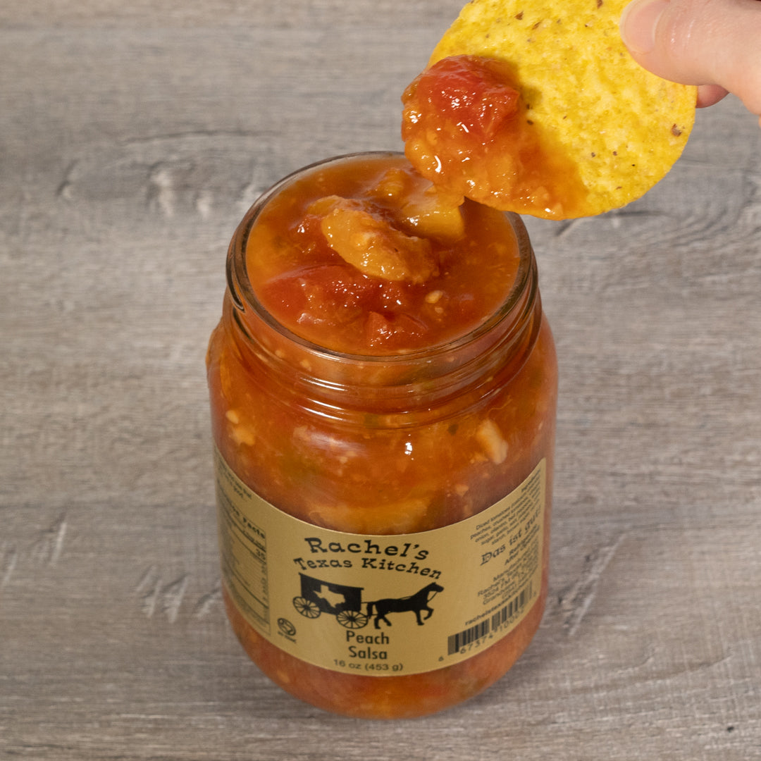 Peach Salsa close-up – Rachel's Texas Kitchen