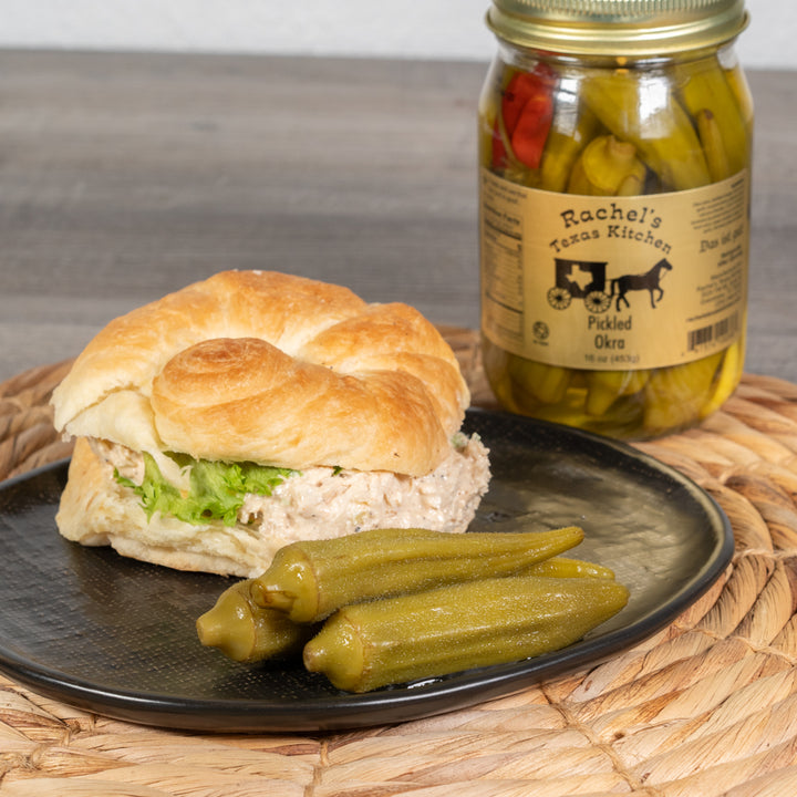 Pickled Okra serving suggestion – Rachel's Texas Kitchen