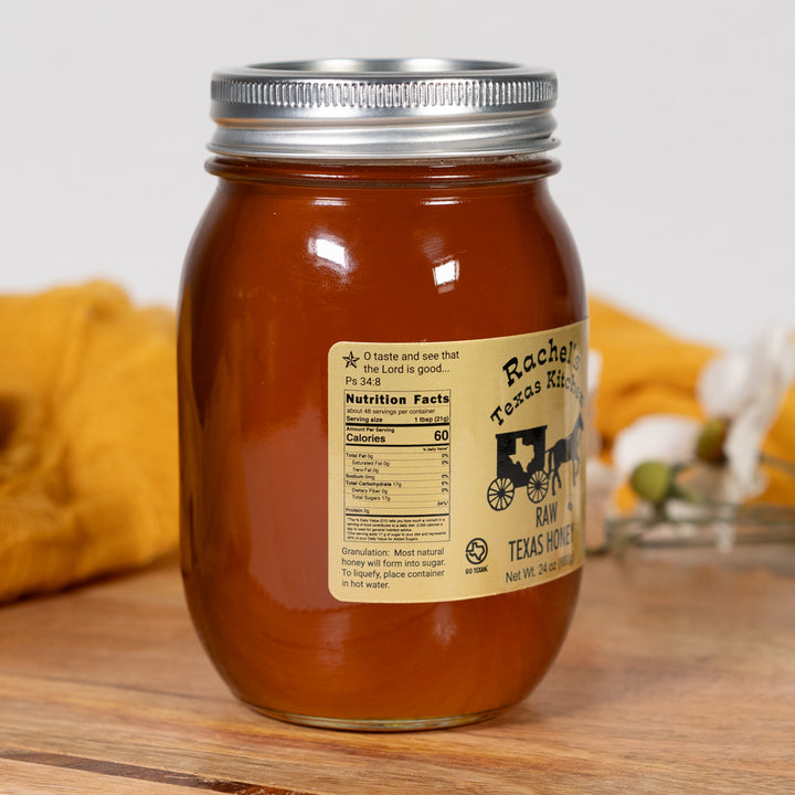 Raw Texas Honey drizzle close-up – Rachel's Texas Kitchen