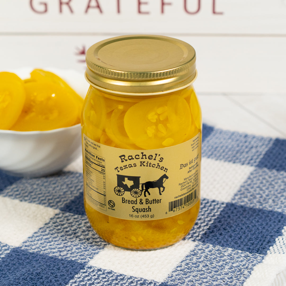 Bread and Butter Squash on plate – Rachel's Texas Kitchen