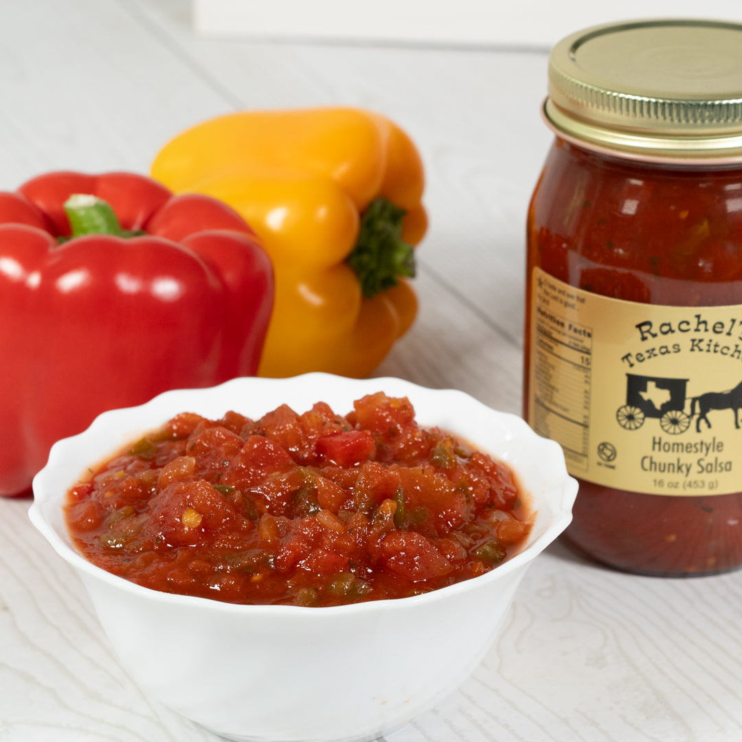 Homestyle Chunky Salsa Medium lifestyle photo – Rachel's Texas Kitchen