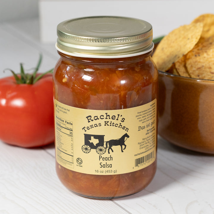 Peach Salsa artisan photo – Rachel's Texas Kitchen