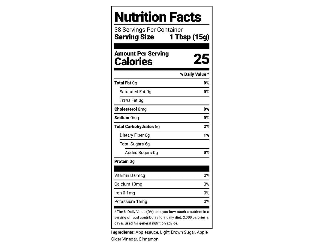 Dutch Apple Butter nutritional information – Rachel's Texas Kitchen