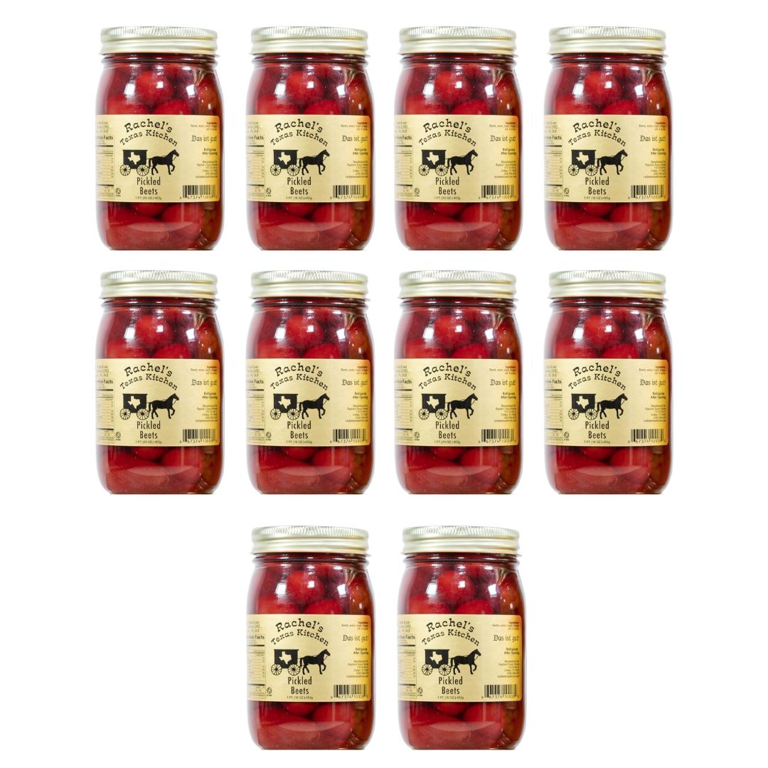 Pickled Beets 10 Pack jar front label – Rachel's Texas Kitchen