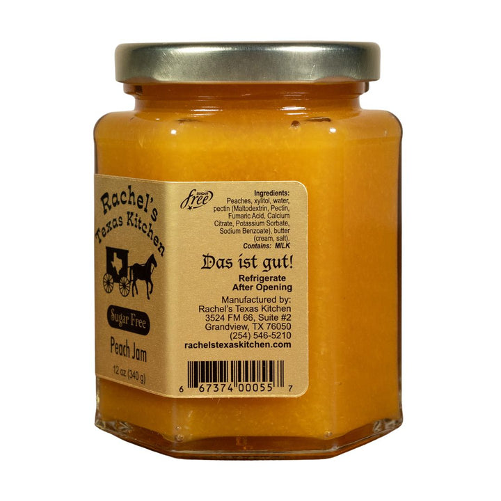 Sugar Free Peach Jam artisan photo – Rachel's Texas Kitchen