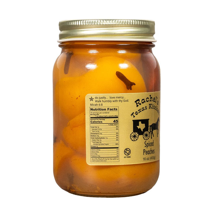Spiced Peaches front view – Rachel's Texas Kitchen
