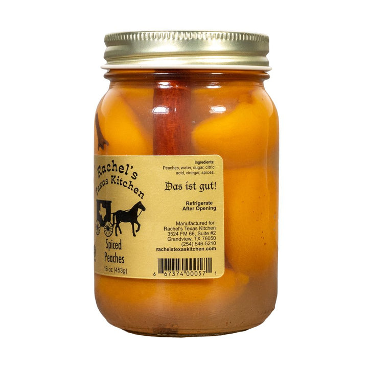 Spiced Peaches jar view – Rachel's Texas Kitchen