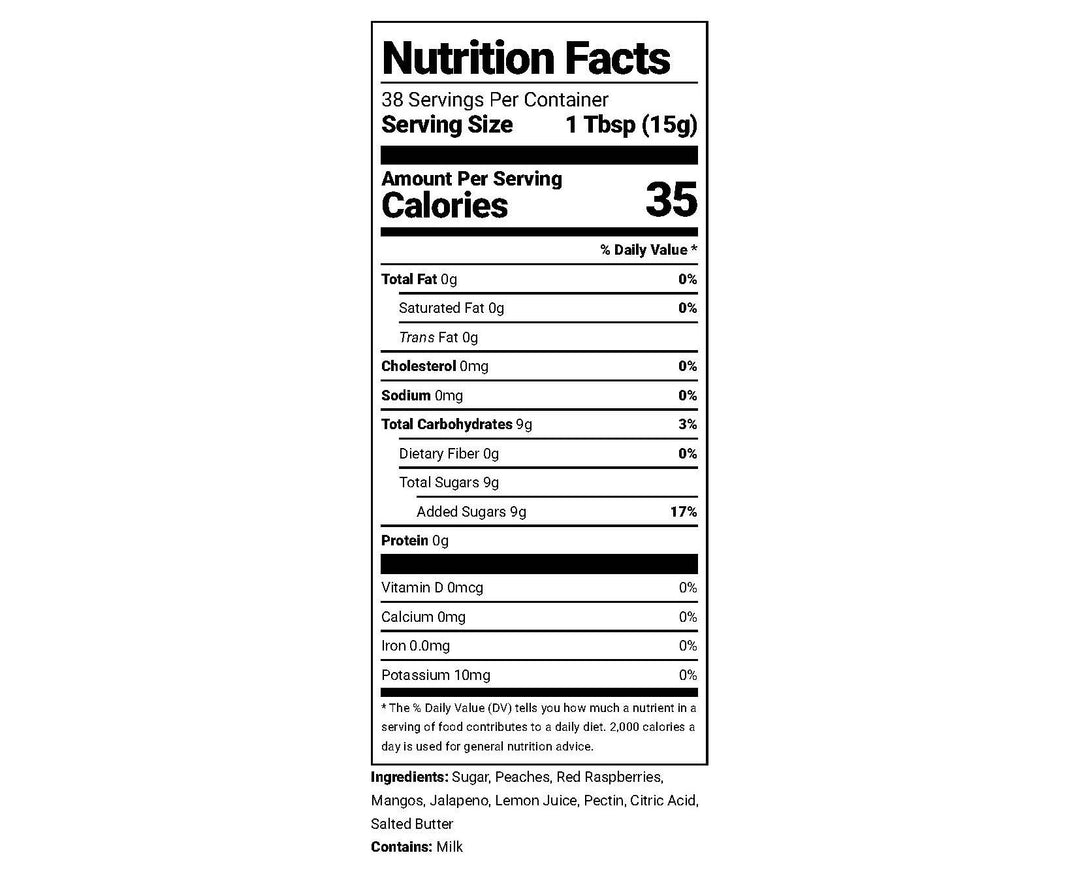 Texas Twister Jam nutritional information – Rachel's Texas Kitchen