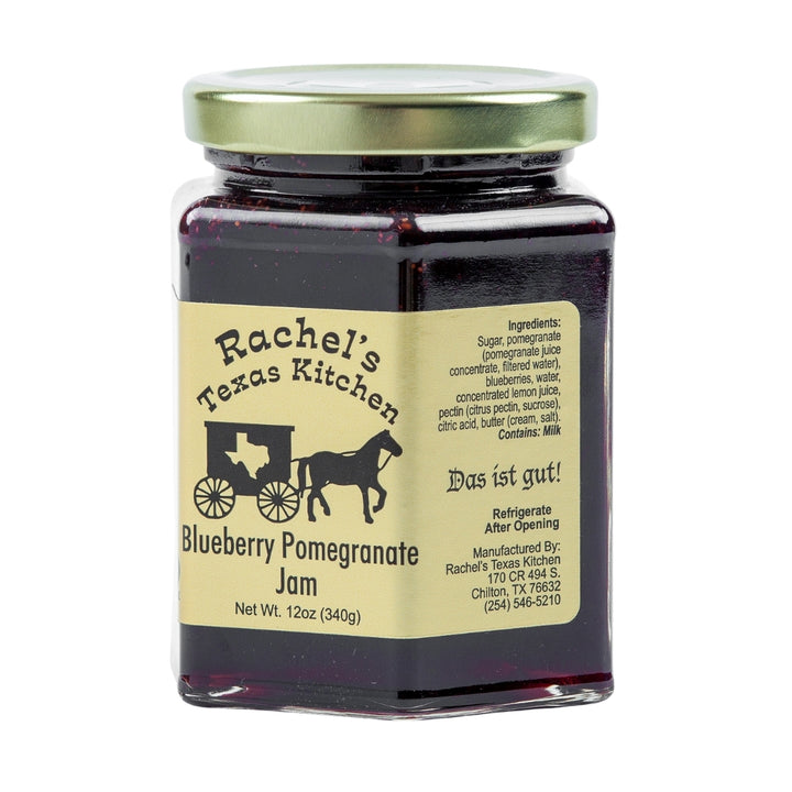 Blueberry Pomegranate Jam close-up – Rachel's Texas Kitchen