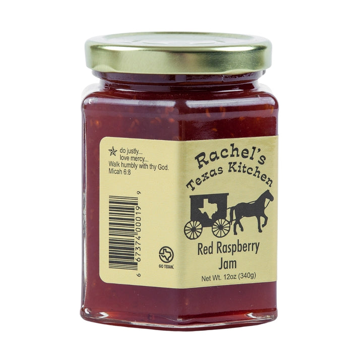 Red Raspberry Jam jar view – Rachel's Texas Kitchen