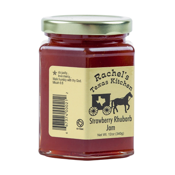 Strawberry Rhubarb Jam detail shot – Rachel's Texas Kitchen
