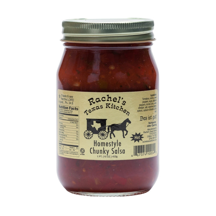 Homestyle Chunky Salsa Hot jar – Rachel's Texas Kitchen