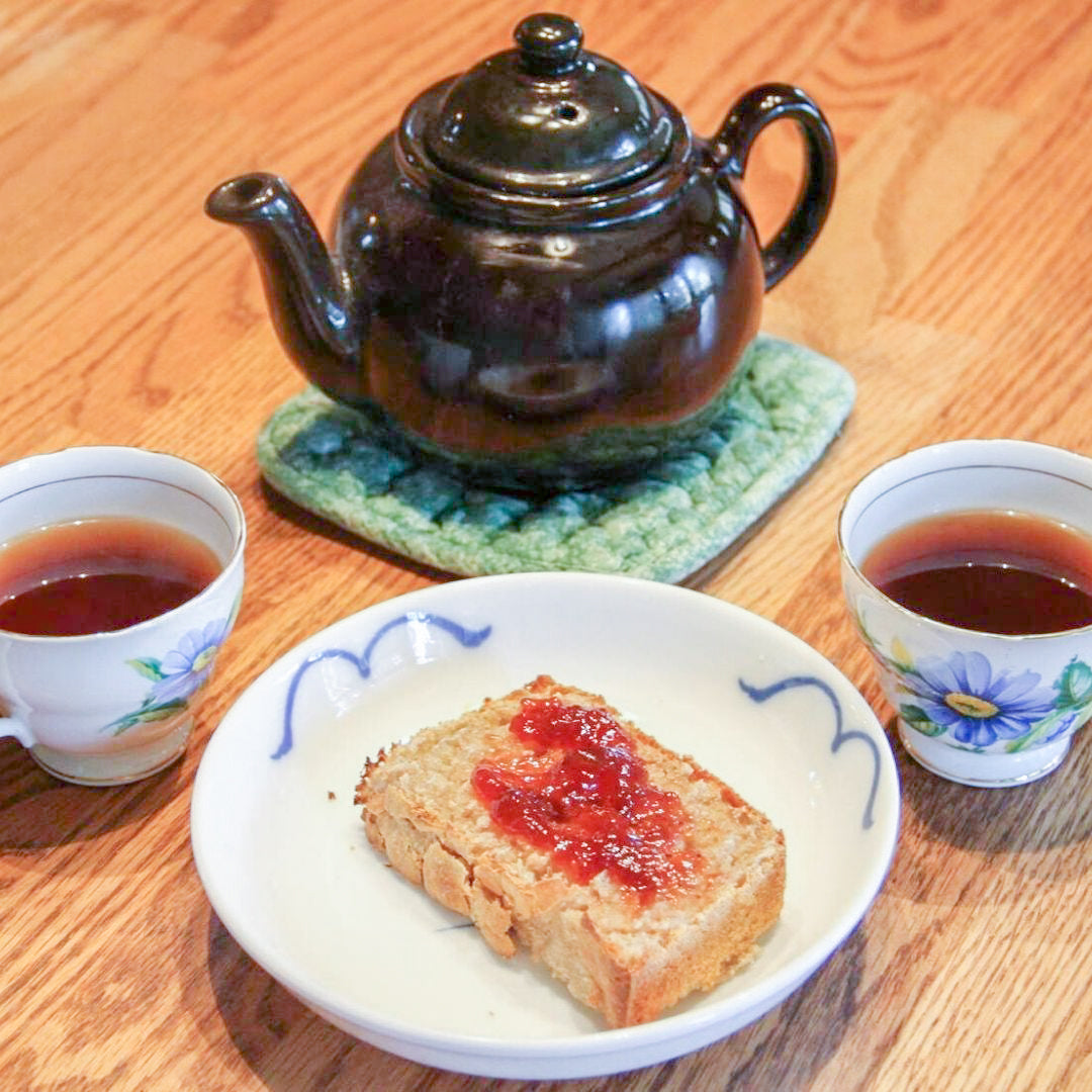 Strawberry Rhubarb Jam lifestyle photo – Rachel's Texas Kitchen